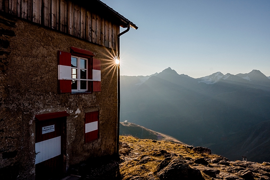 Sonnenstern auf der Breslauer Hütte - Wandern auf die Wilspitze