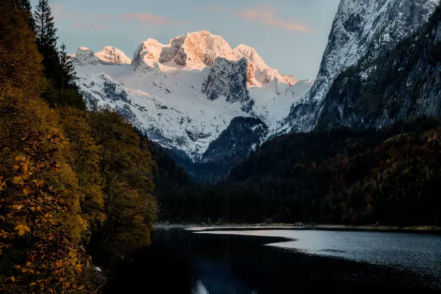 Sonnenuntergang am Vorderen Gosausee