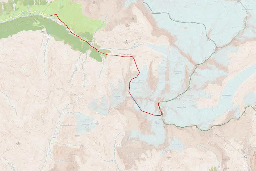 Kartenansicht Skitour Weisskugel