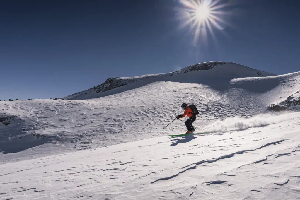 Joe in der Abfahrt von der Hochalmspitze