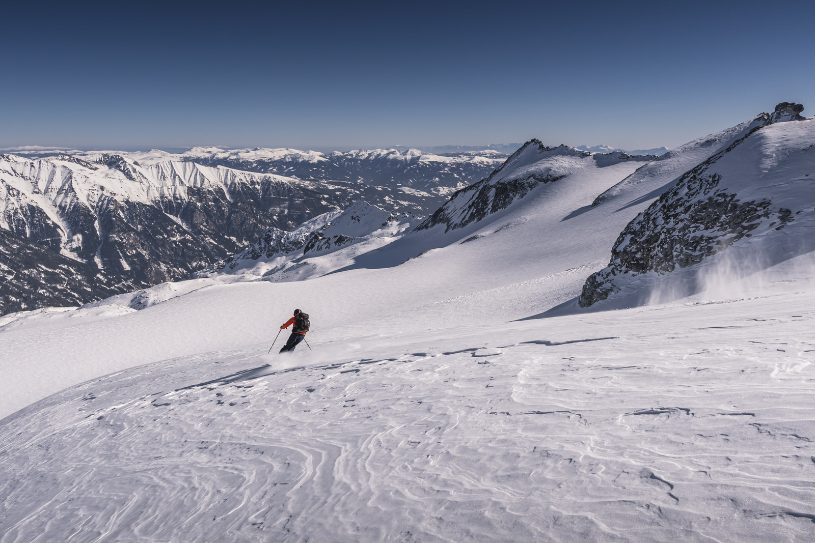 Joe in der Abfahrt von der Hochalmspitze