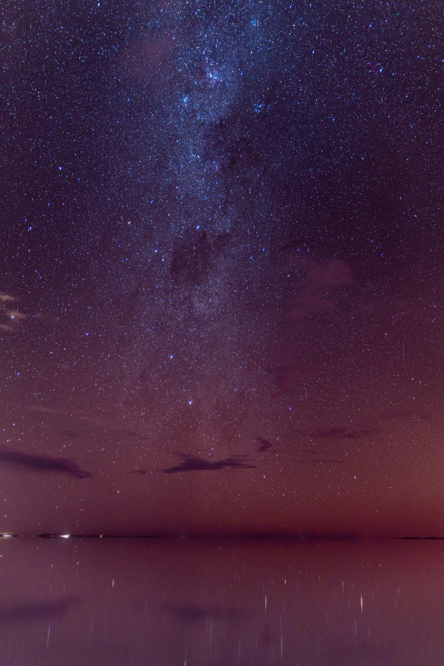 Sterne in der Salar de Uyuni