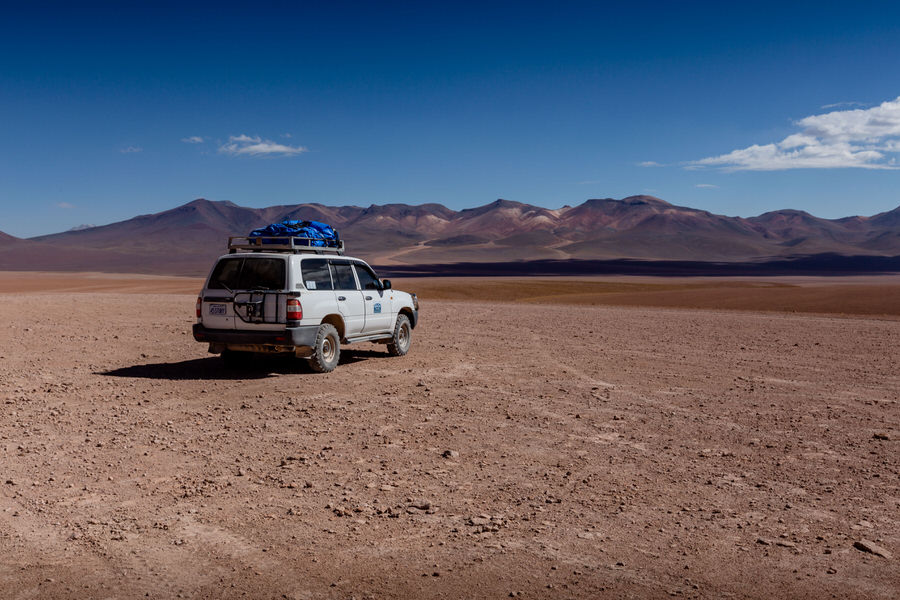 Jeep auf 5000 Meter in der Fauna Andina