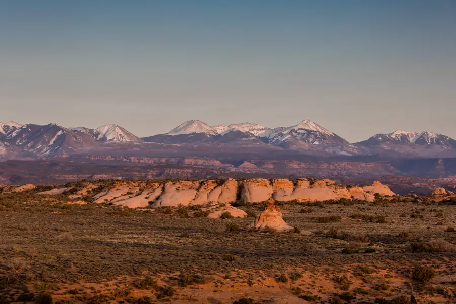 Arches National Park Utah - Blick zu den La Sal Mountains