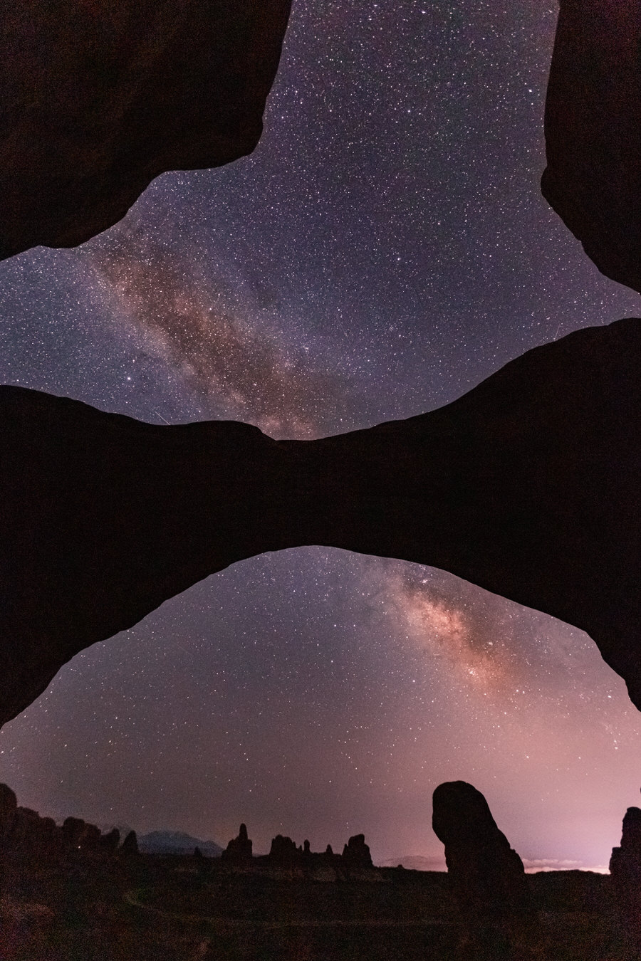 Arches National Park Utah - Milchstraße beim Double Arch