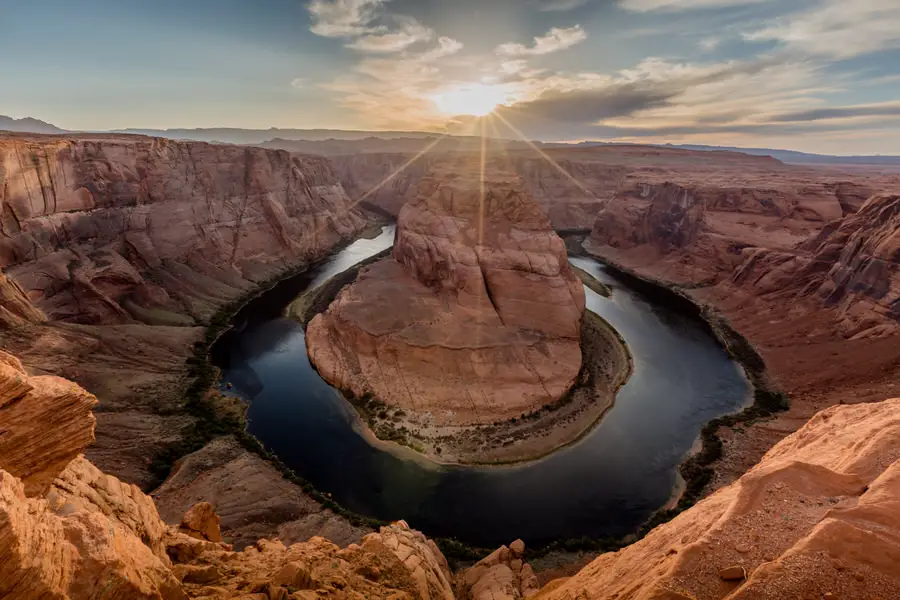 Horseshoe Bend Arizona zum Sonnenuntergang